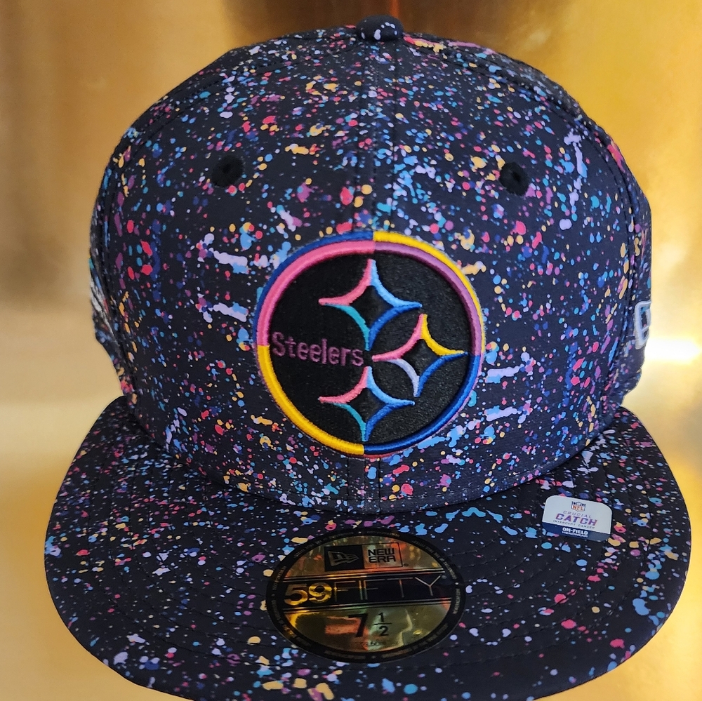 Pittsburgh Steelers New Era NFL Crucial Catch Size 7 1/2 Fitted 59Fifty Hat